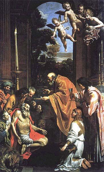 Domenico Zampieri Last Communion of St. Jerome, oil painting picture